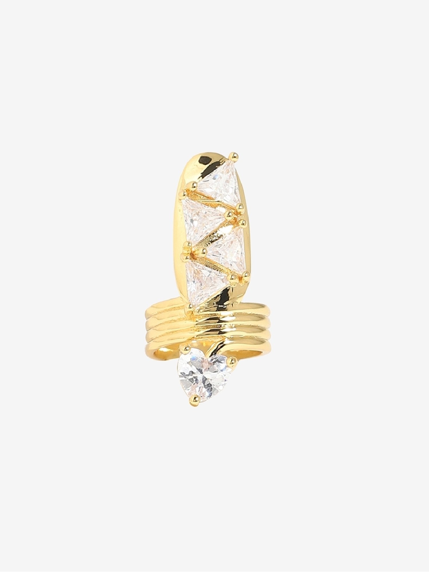 Sohi Gold-Plated Statement Finger Ring