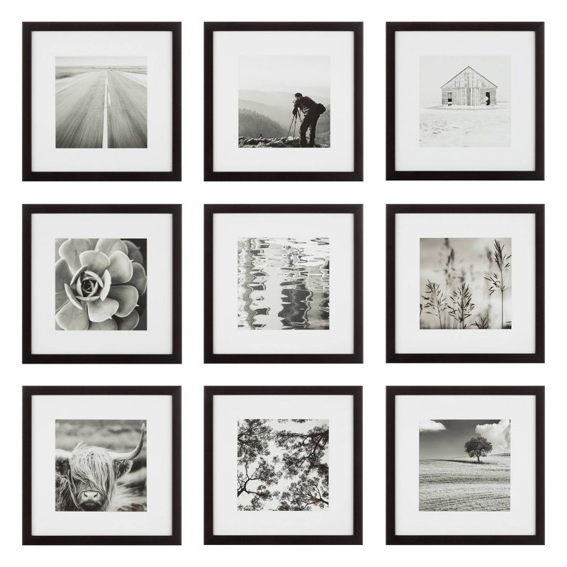 (Set of 9) 12" x 12" Gallery Grid Kit Black - Instapoints