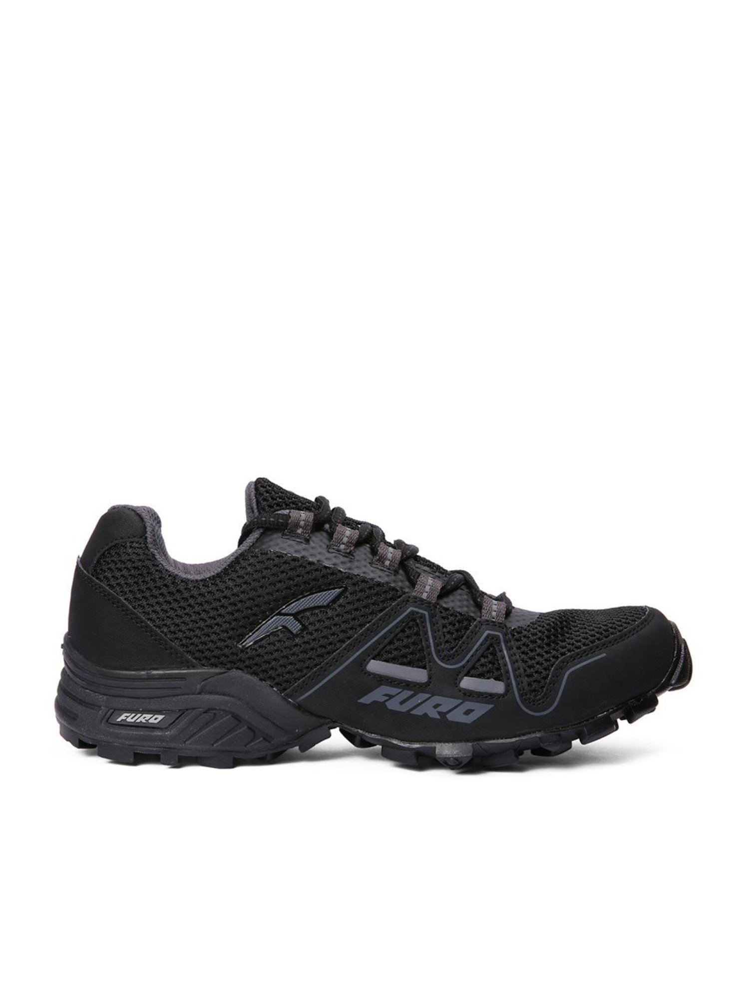 Furo by Red Chief Men's Black Hiking Shoes