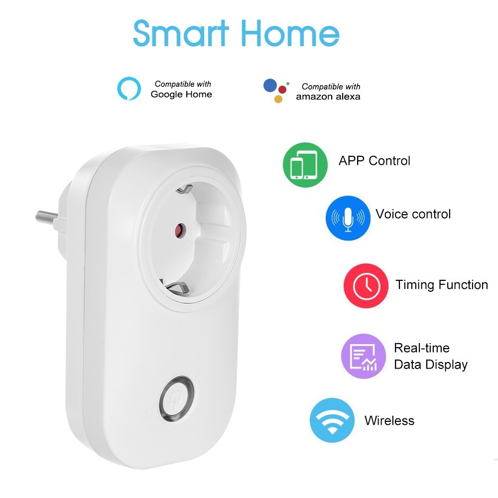 Smart Power Plug Smart Home Socket Voice Control Compatible with Amazon Echo & for Google Home IFTTT Tmall Elf