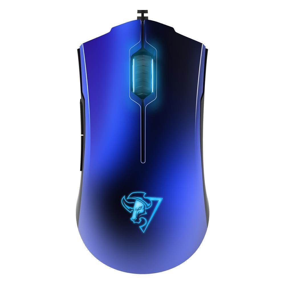 Rantopad FF Gaming Mouse with 5 Buttons, 800/1600/3500DPI, 1000MHz, Breathing Ambient LED Backlit, 2m Wired Gold-plated USB, Plug-and-play, Ergonomic, Fluorescent Green