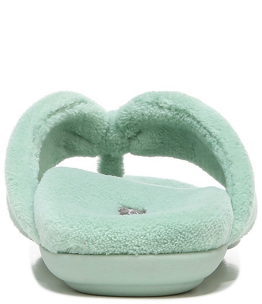 Vionic Lydia Washable Plush Terry Cloth Thong Slippers