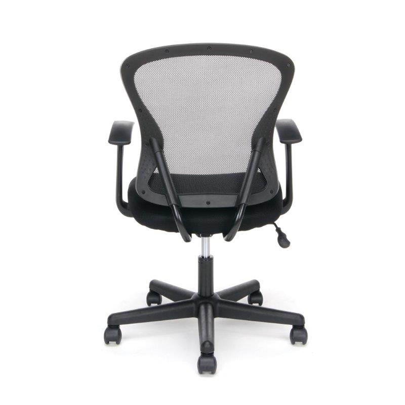 Essentials by OFM Swivel Mesh Task Chair with Arms, Black