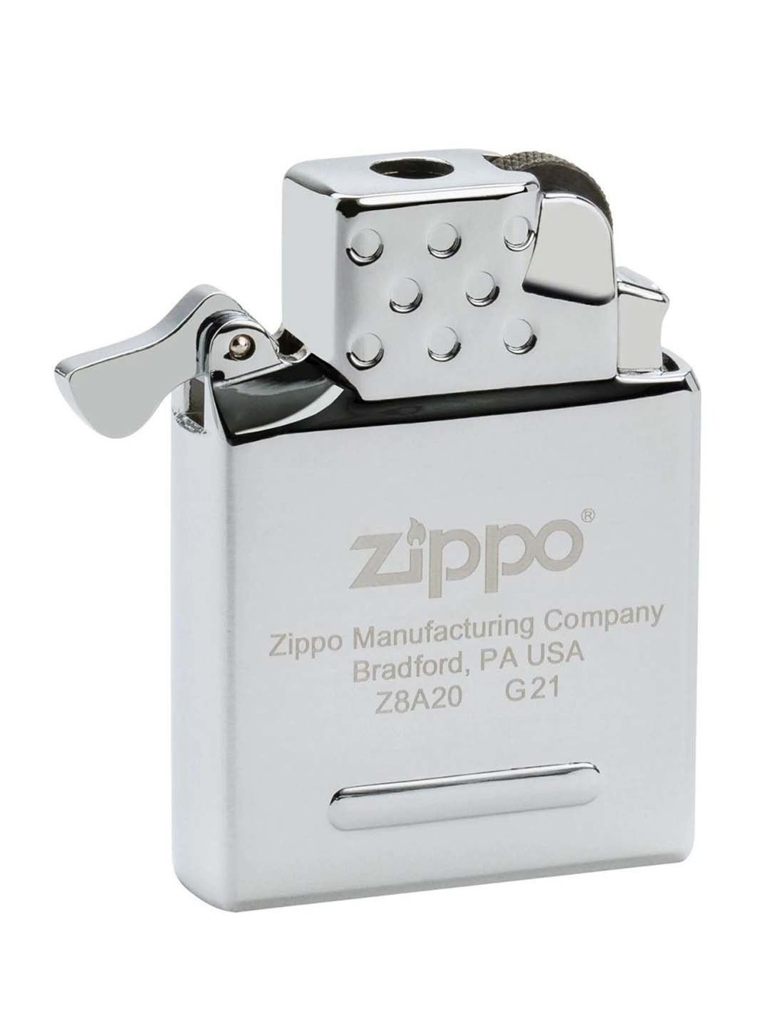 ZIPPO Silver Brass Windproof Pocket Lighter