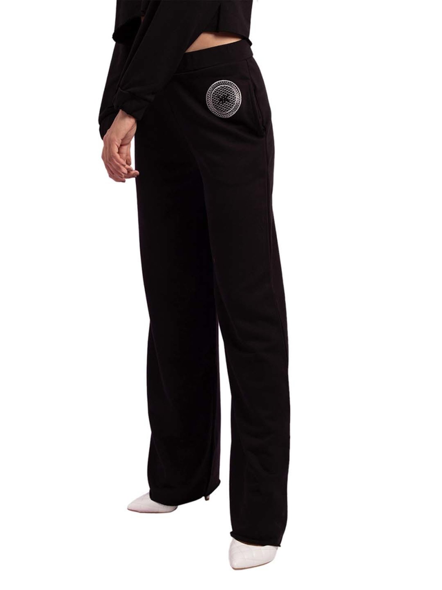 KENDALL + KYLIE Black Mid Rise Flared Pants