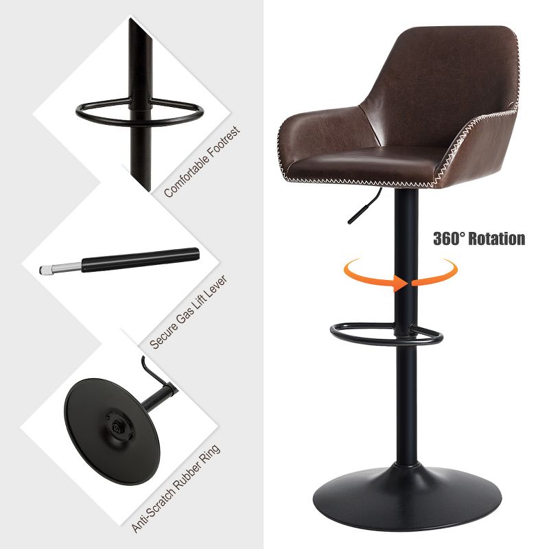 Ladder Barstool Seat Black - Riverstone Furniture Collection