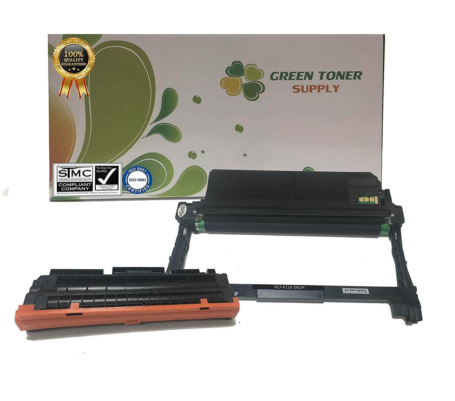 GTS (TM) Samsung 1 Pack MLTD116L Black Toner Cartridge + 1 Pack MLTR116 Drum Cartridge for Laserjet Printers SL-M2825DW, SL-M2875FD/FW, SL-M2835DW, SL-M2885FW