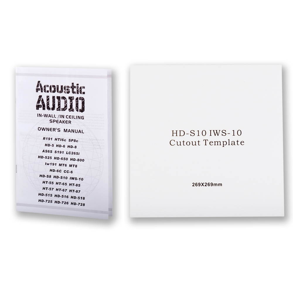 Acoustic Audio HD-S10 Flush Mount Passive Subwoofers with 10" Speaker 4 Pack