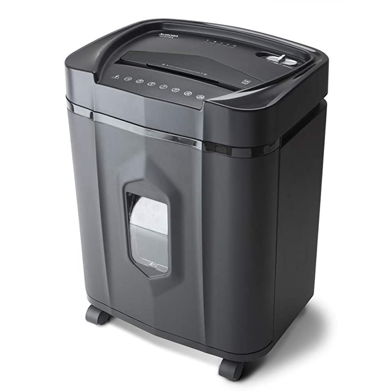 AU1415XA 14Sheet Crosscut PaperCD and Credit Card Shredder 5Gallon pullout Basket 10 Minutes Continuous Run Time