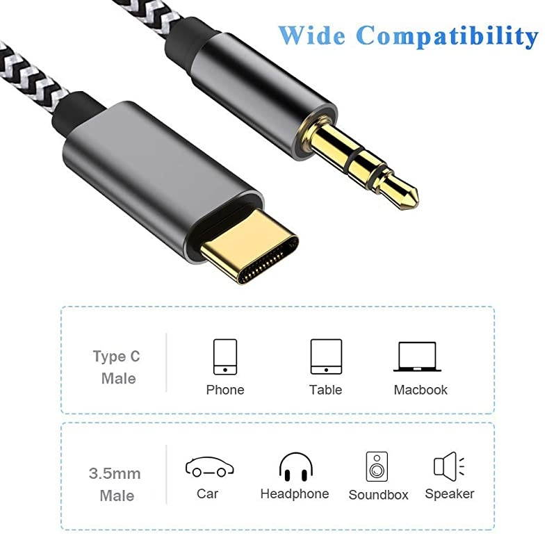 Type C to 35mm Audio Aux Jack Adapter Aux to USB C Cord Headphone Adapter for Google Pixel 344 XL Moto Z Samsung Galaxy S20 ultraS20+S20S10+S9+Note 10+101m