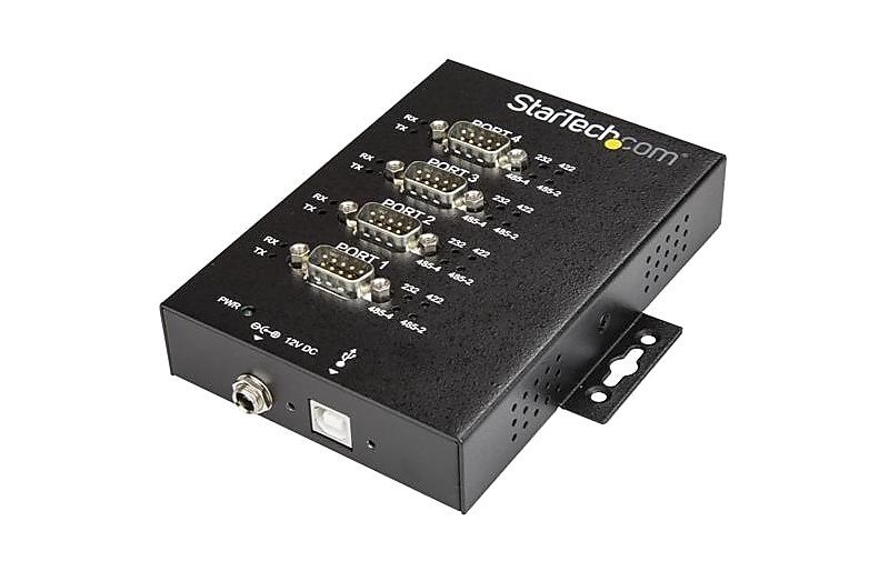 StarTech 4-Port Industrial USB to RS-232/422/485 Serial Adapter, 15 kV ESD Prot ICUSB234854I