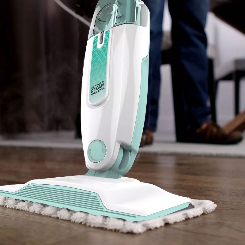 Shark S1001 Lightweight Compact 11 Inch Sanitizing Steam Cleaner Floor Mop with 30 Second On Demand Steam for Tile and Hard Flooring, Green