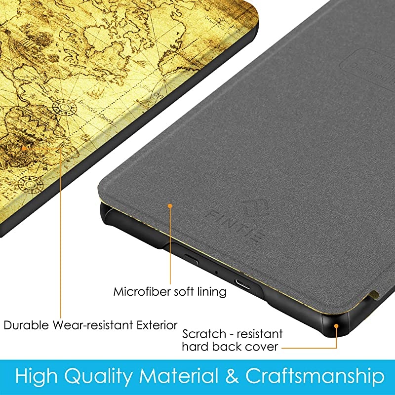 Slimshell Case for AllNew Kindle 10th Generation 2019 Release Lightweight Premium PU Leather Cover with Auto SleepWake NOT Fit Kindle Paperwhite or Kindle 8th Gen Ancient Map