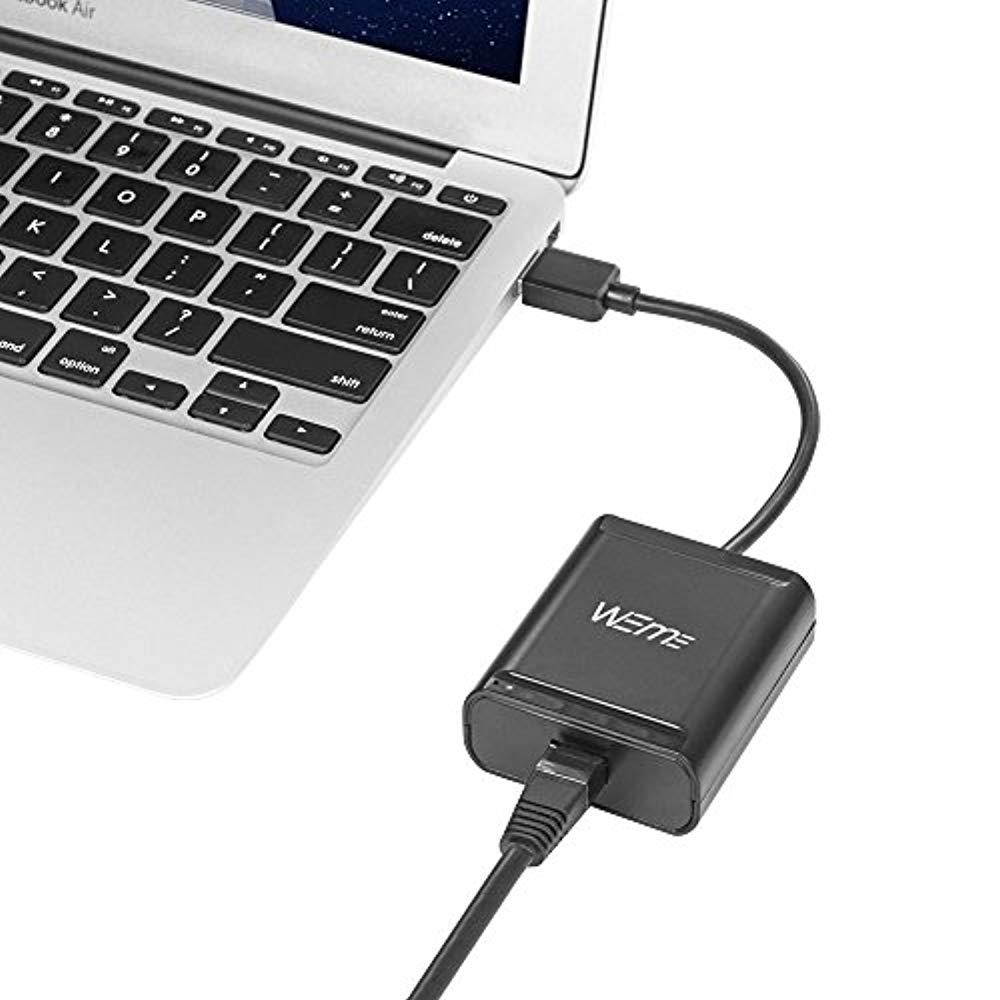 USB Extender, 4-Port USB 2.0 Ethernet Extender Hub Over Cat5/ Cat5e/ Cat6 Cable Connection up to 60Meters/196FT, RJ45 Lan Extension with Power Adapter for Logitech Webcam, Camera, Speakerphone