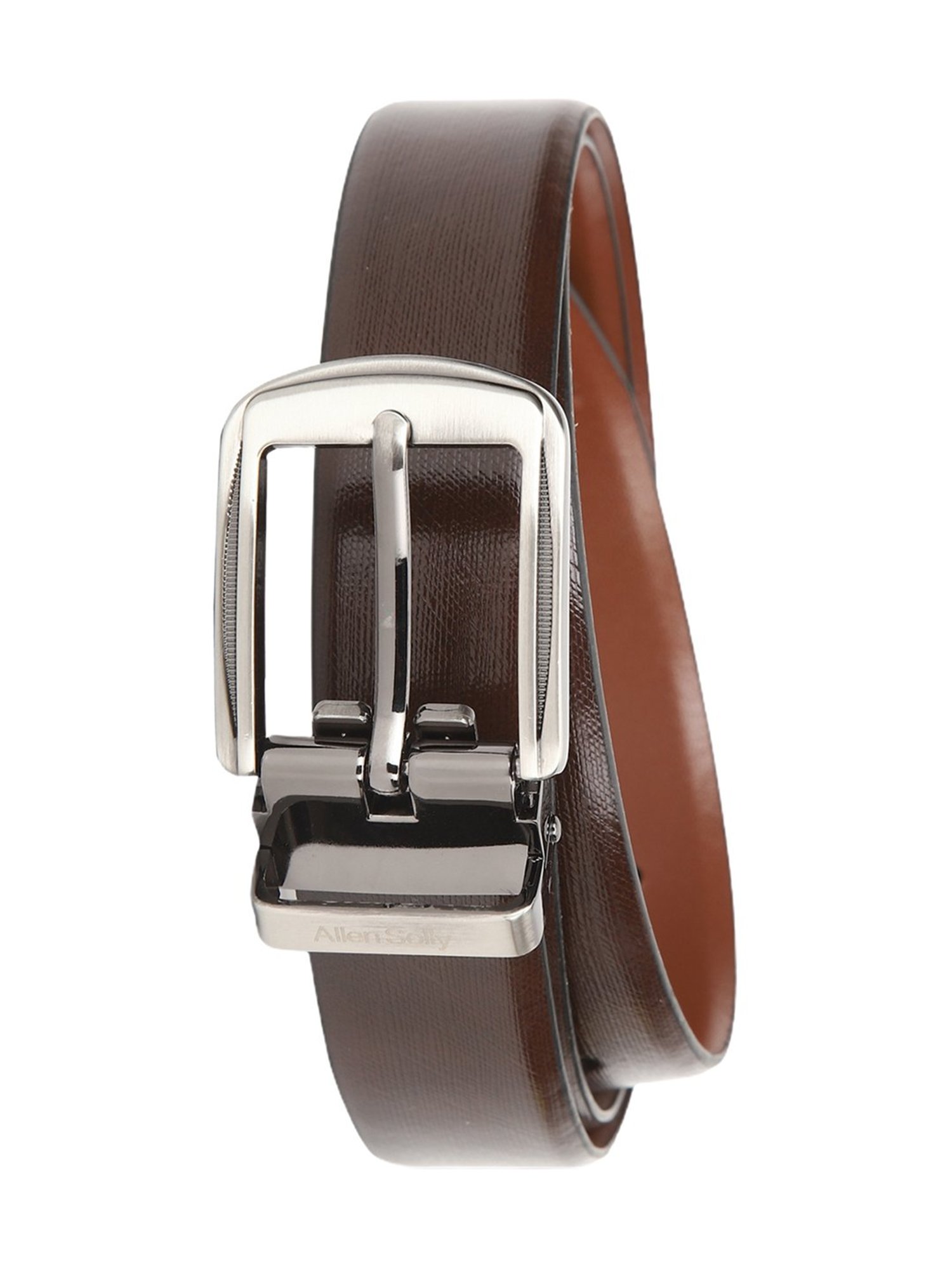 Allen Solly Brown Leather Reversible Formal Belt for Men