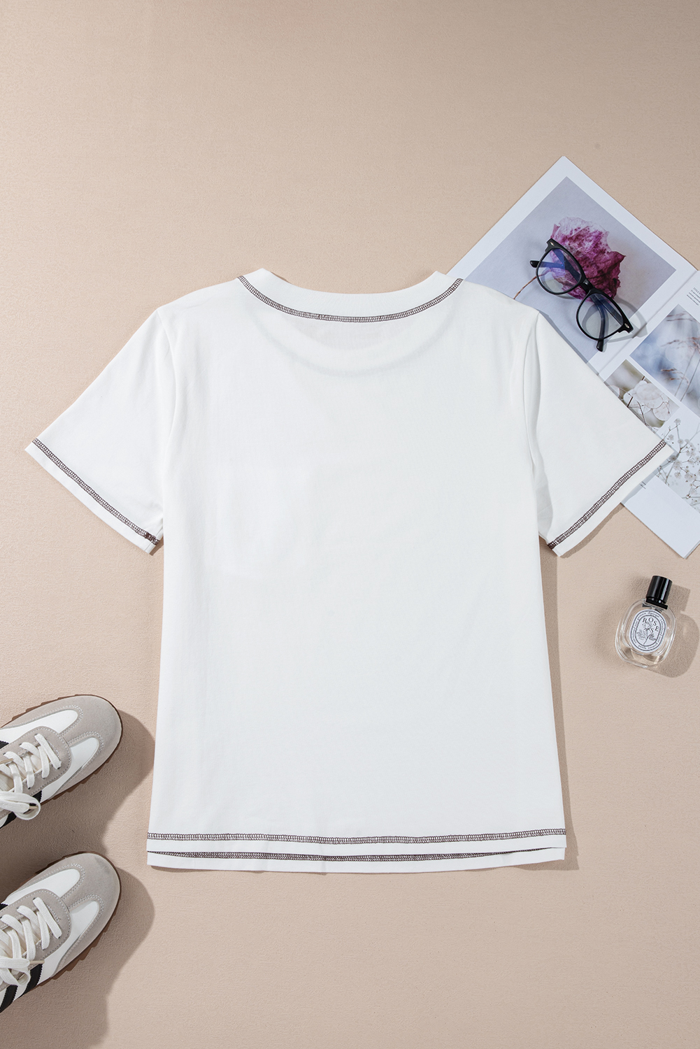 Red Cheetah Print Casual Short Sleeve Crew Neck T Shirt