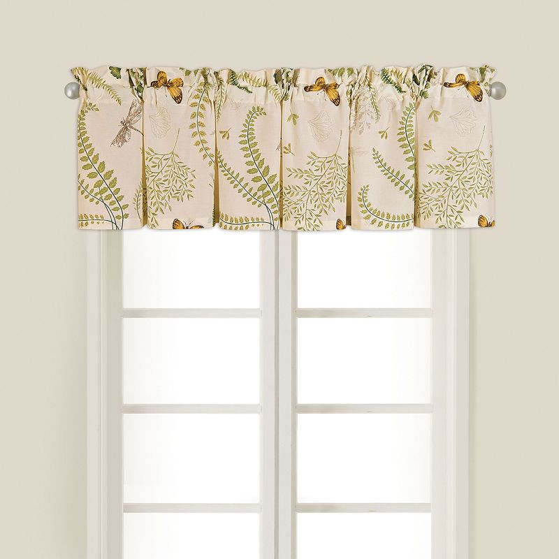 C&F Home Althea Floral Cotton Valance Window Treatment Set 2