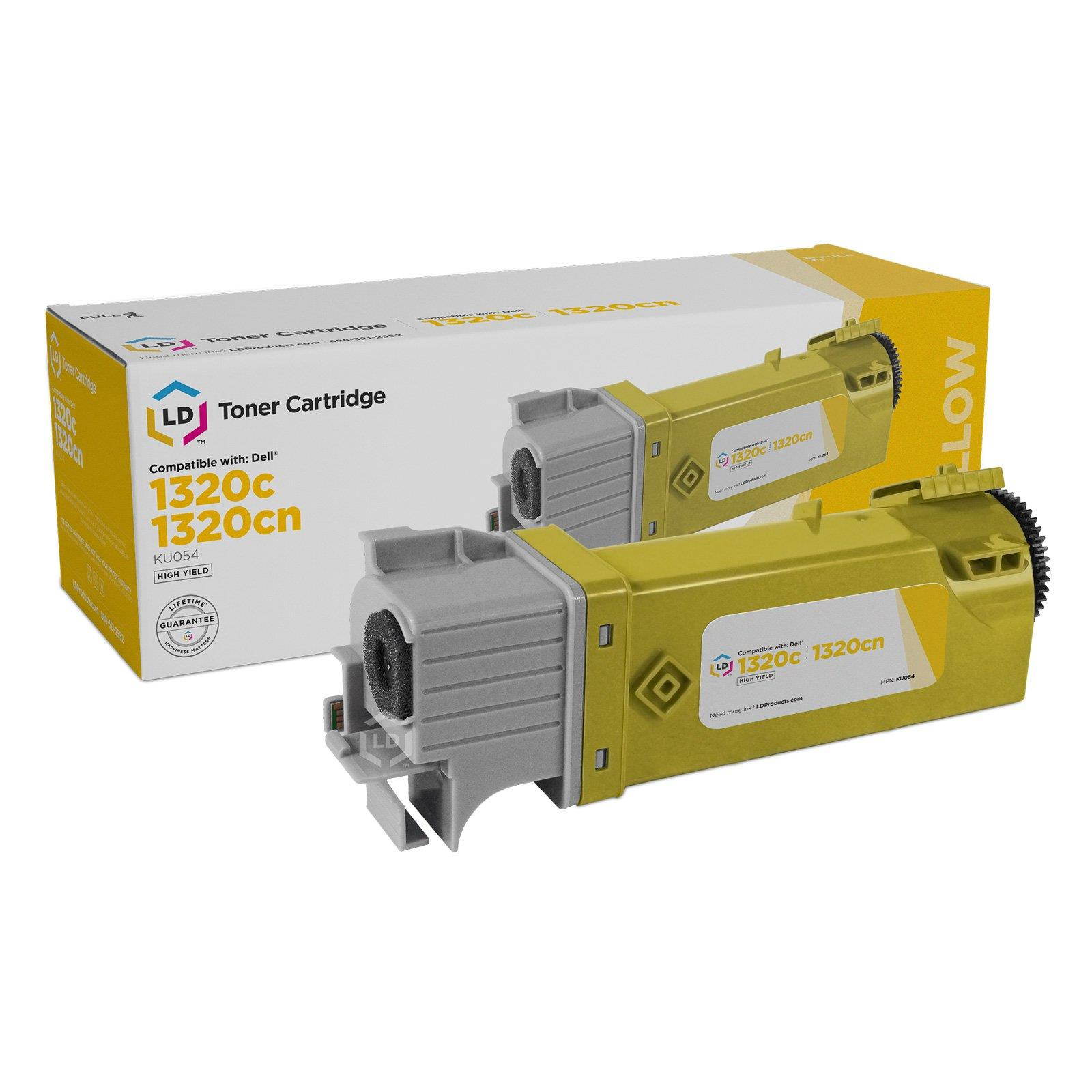 LD &copy; Compatible Set of 4 Dell 1320 / 1320c Toner Cartridges: 1 Black KU052, Cyan KU053, Magenta KU055, and Yellow KU054