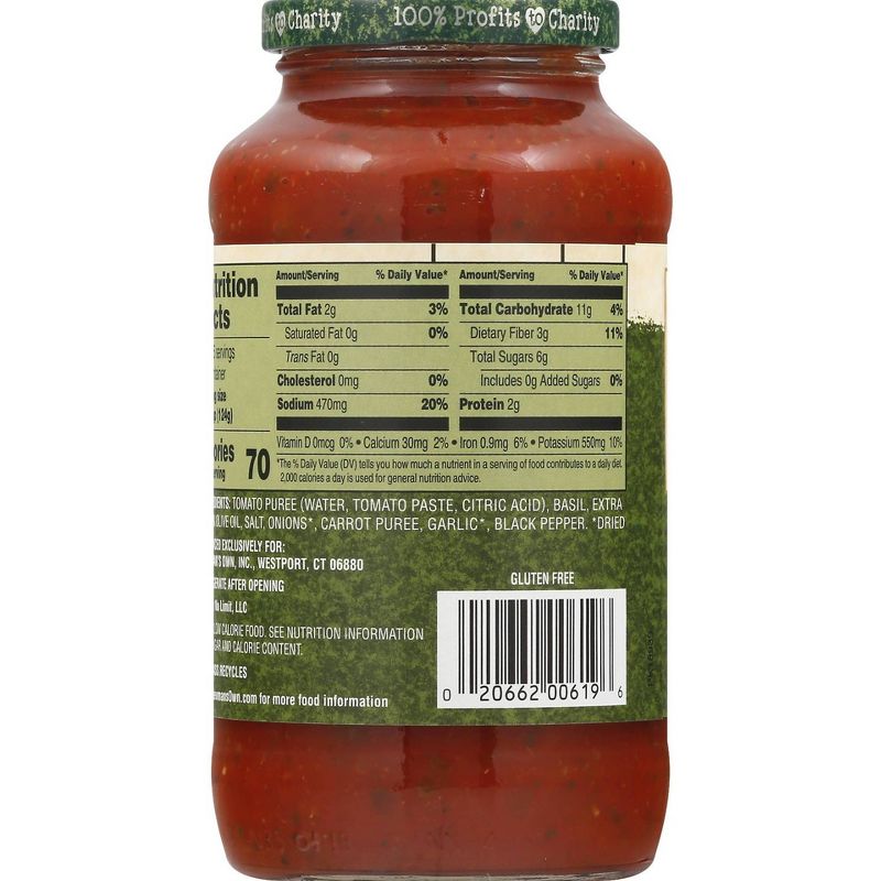 Newman's Own Tomato Basil Pasta Sauce - 24oz