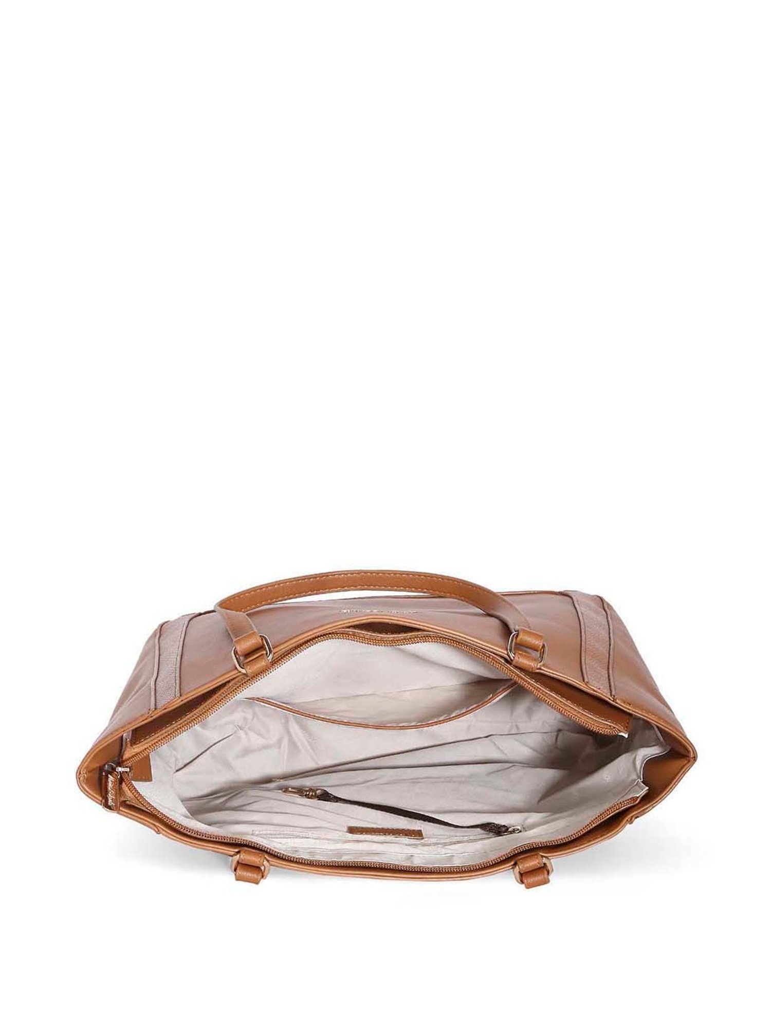 Marina Galanti Brown Solid Medium Tote Handbag