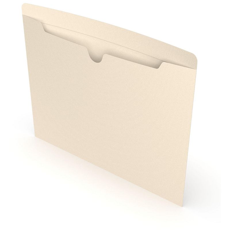 MyOfficeInnovations Manila File Jackets with Reinforced Tab Letter Size Flat 100/Box 293050