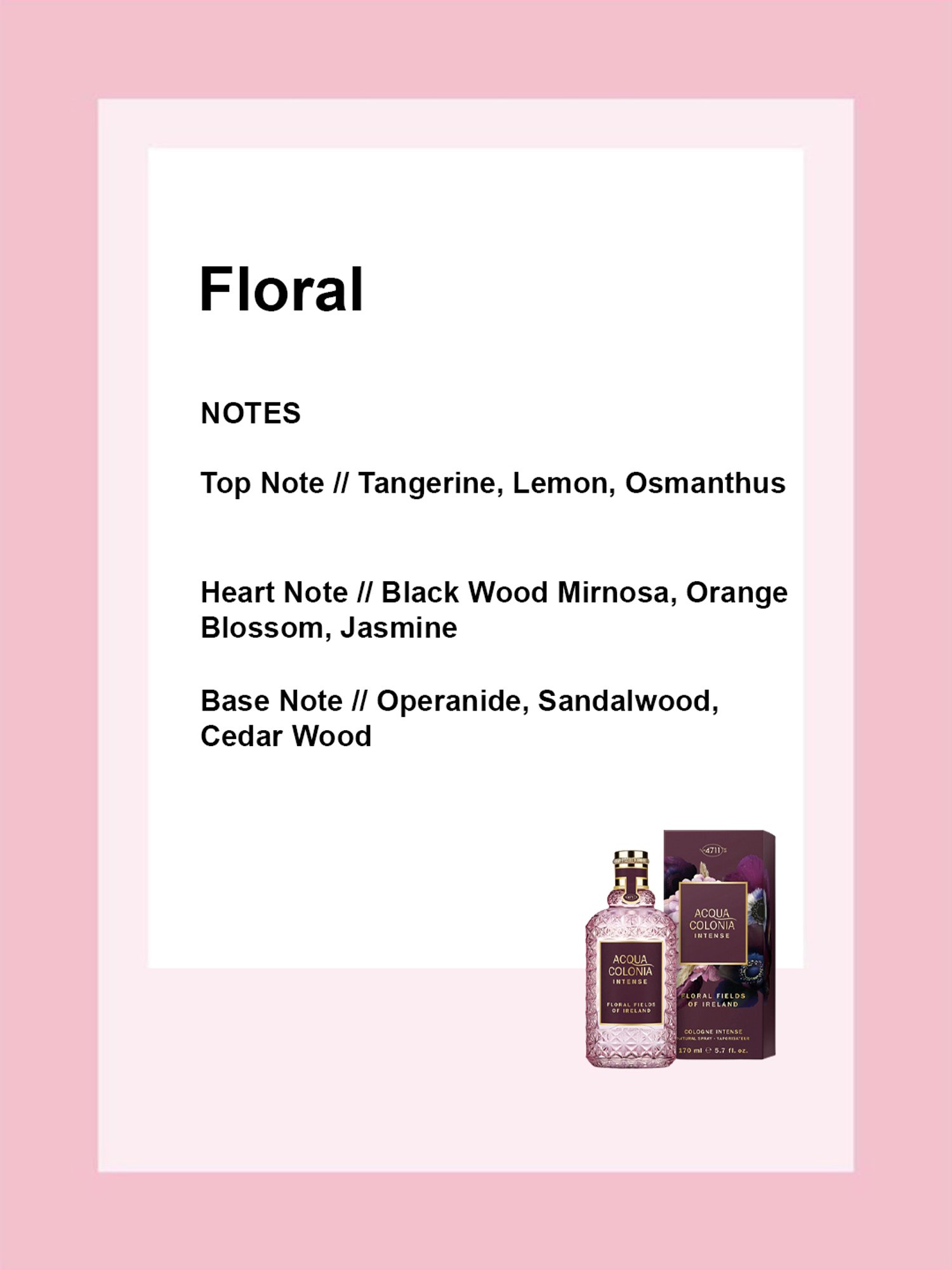 4711 Acqua Colonia Intense Floral Fields Of Ireland Eau de Cologne - 170 ml