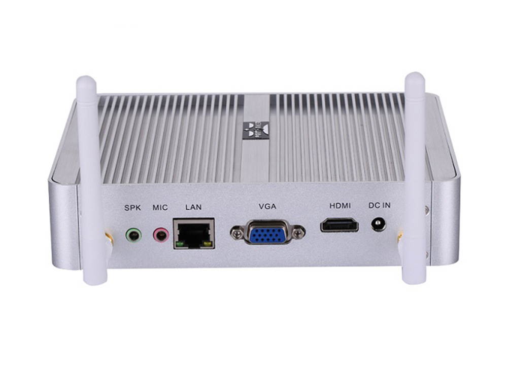 Partaker Fanless Mini PC,Desktop Computer,with Windows 10 Pro/Linux Ubuntu support,Intel Core I3 4020Y CPU,(Silver),[1VGA/1HD-MI/1LAN/4USB3.0/2USB2.0/WiFI],(8G RAM/128G SSD)