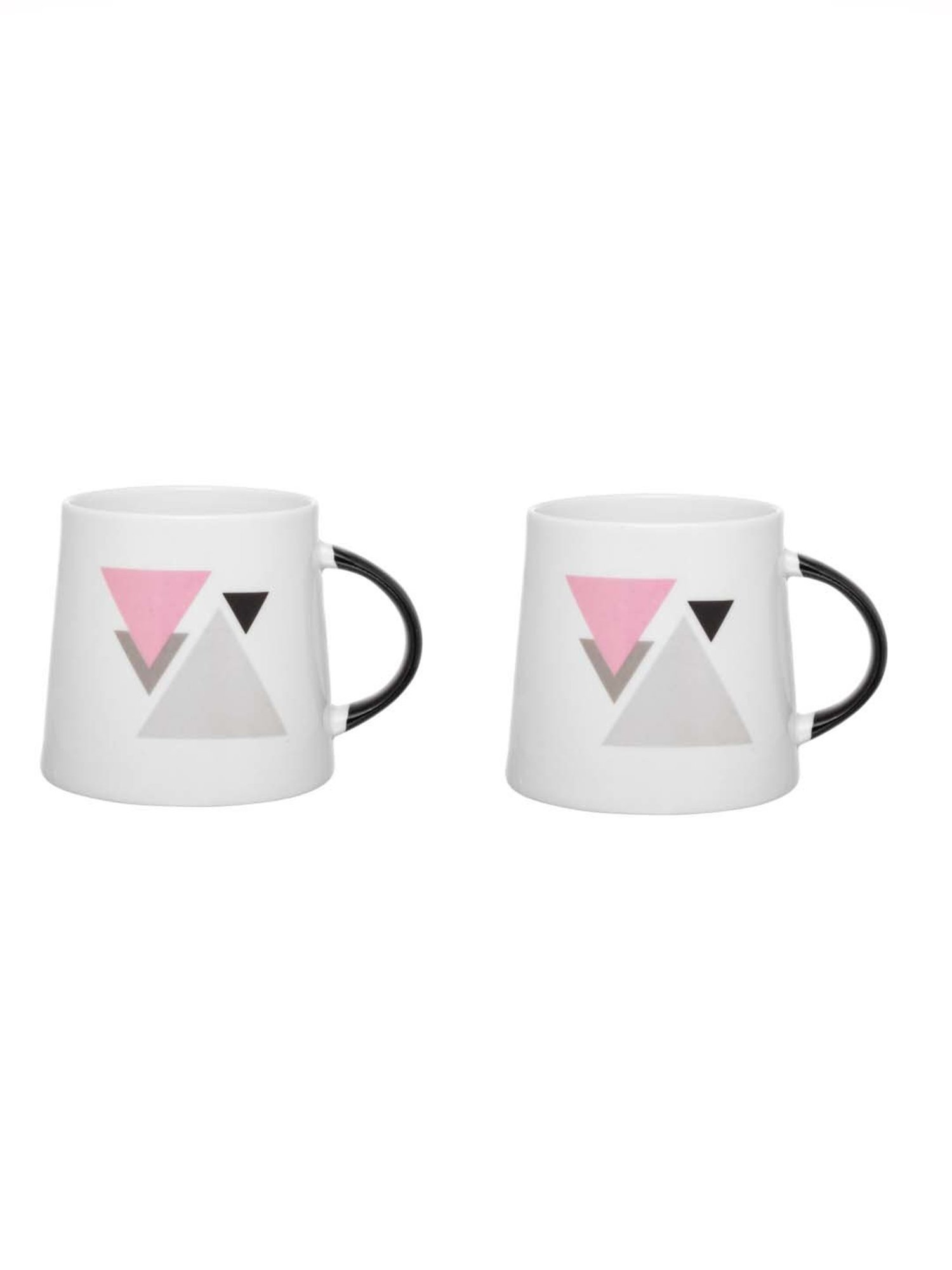 JCPL Multicolor Ceramic 10 cm Milk Mug (0.33 L) - Set of 2