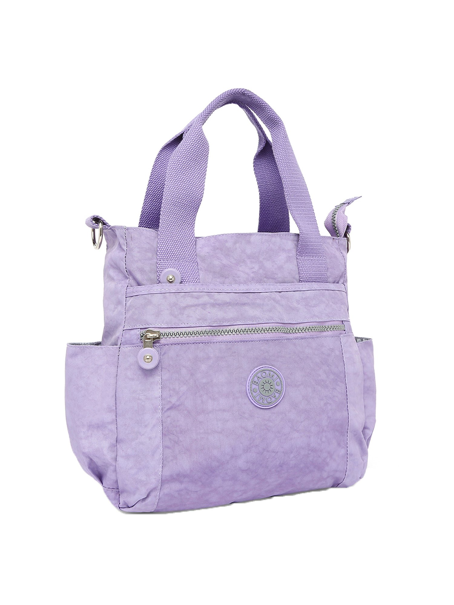 Baomi Purple Solid Medium Handbag