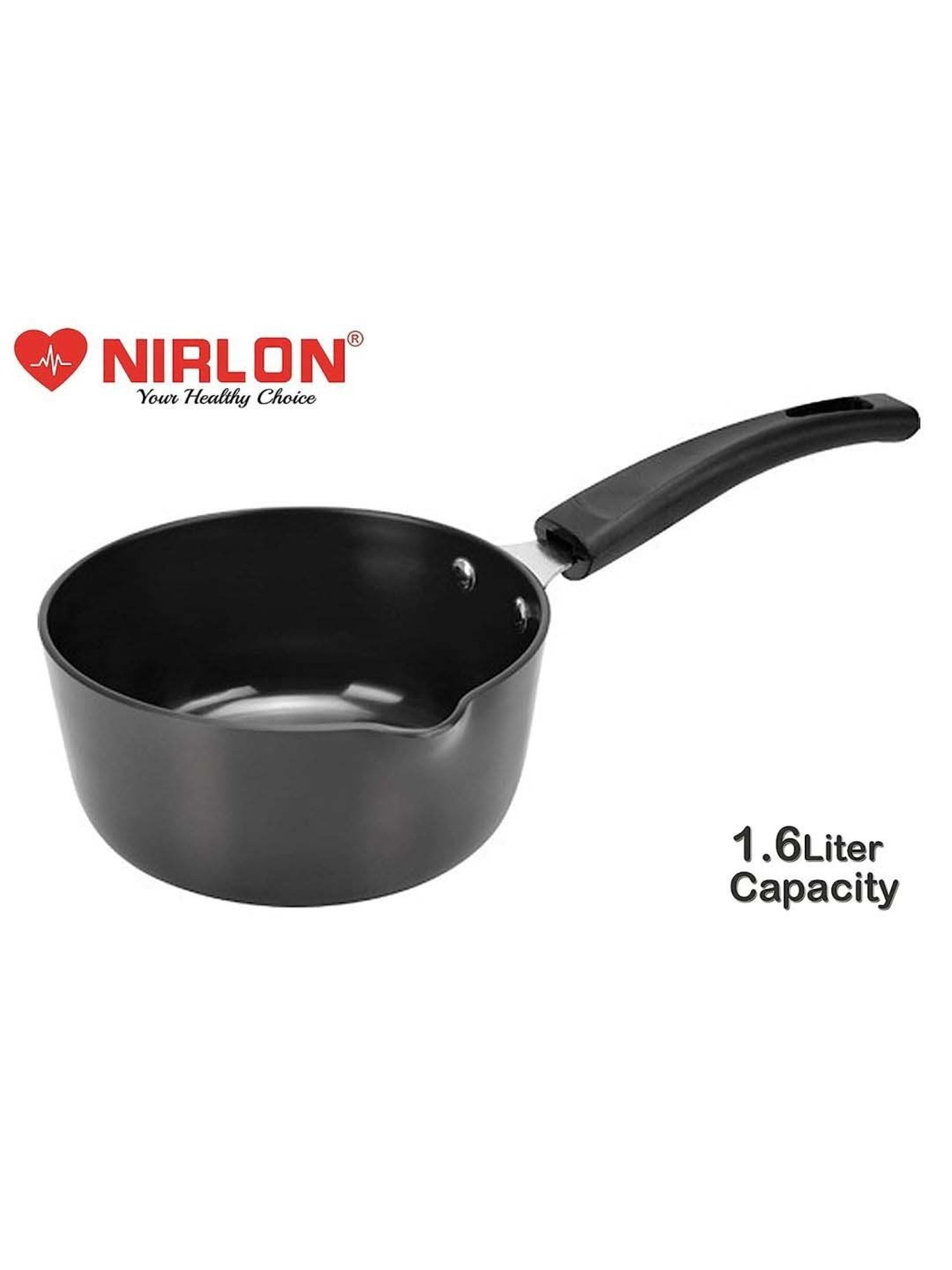 Nirlon Black Hard Anodised 16 cm Saucepan With Bakelite Handle (1.6 L)