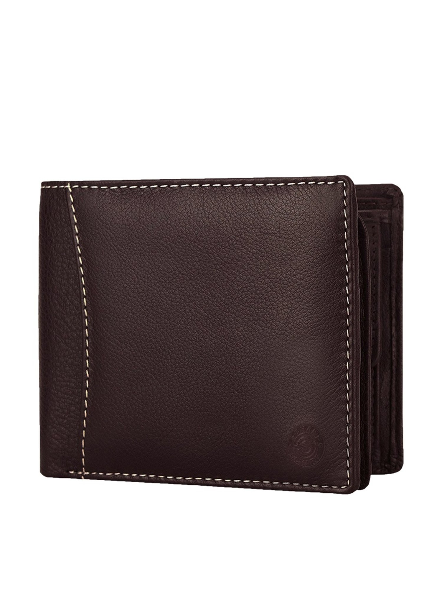 SCHARF Dark Brown Leather Reversible Belt With Wallet for Men