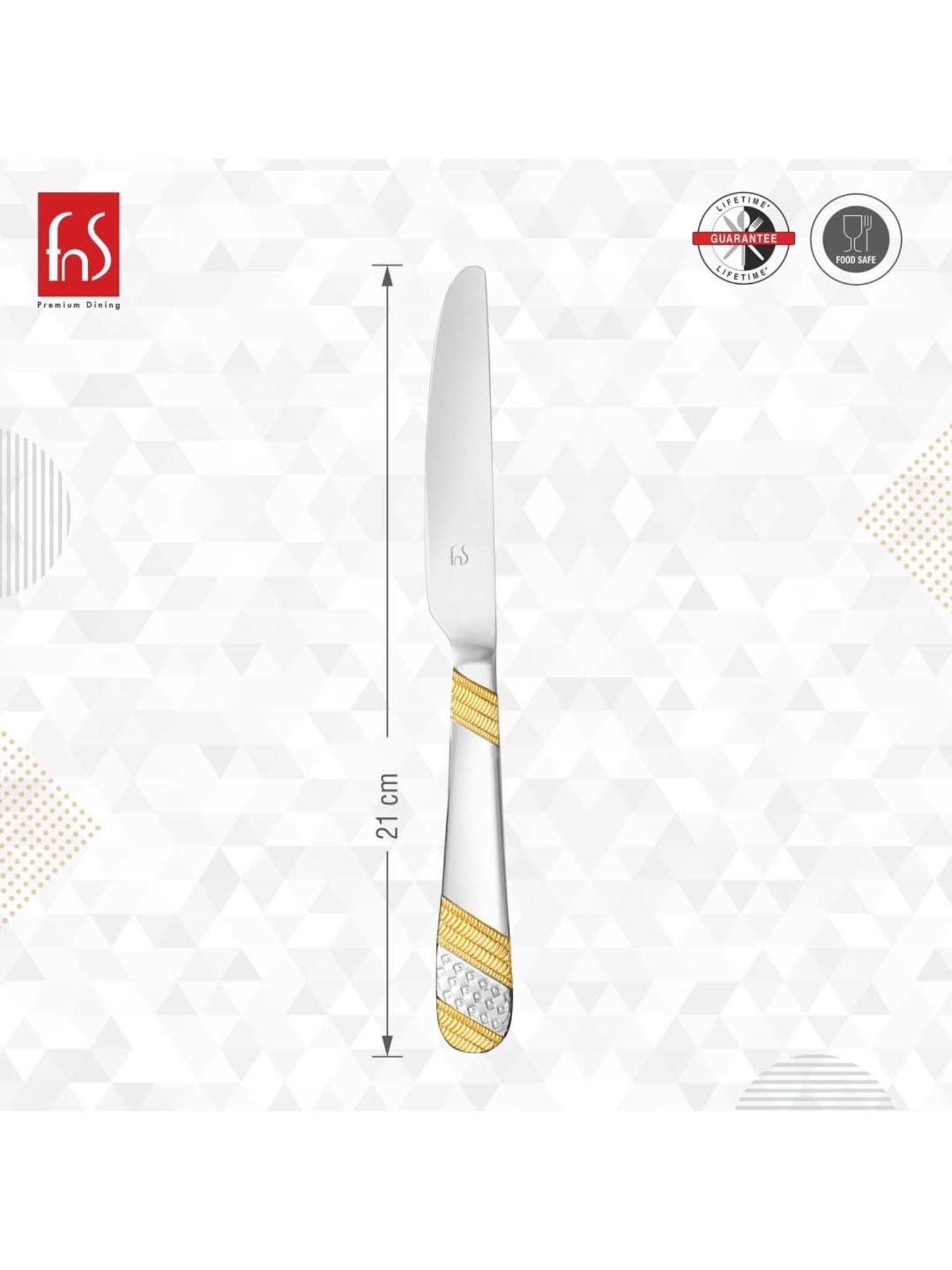 Pure Home and Living Silver Stainless Steel Textured Cutlery sets