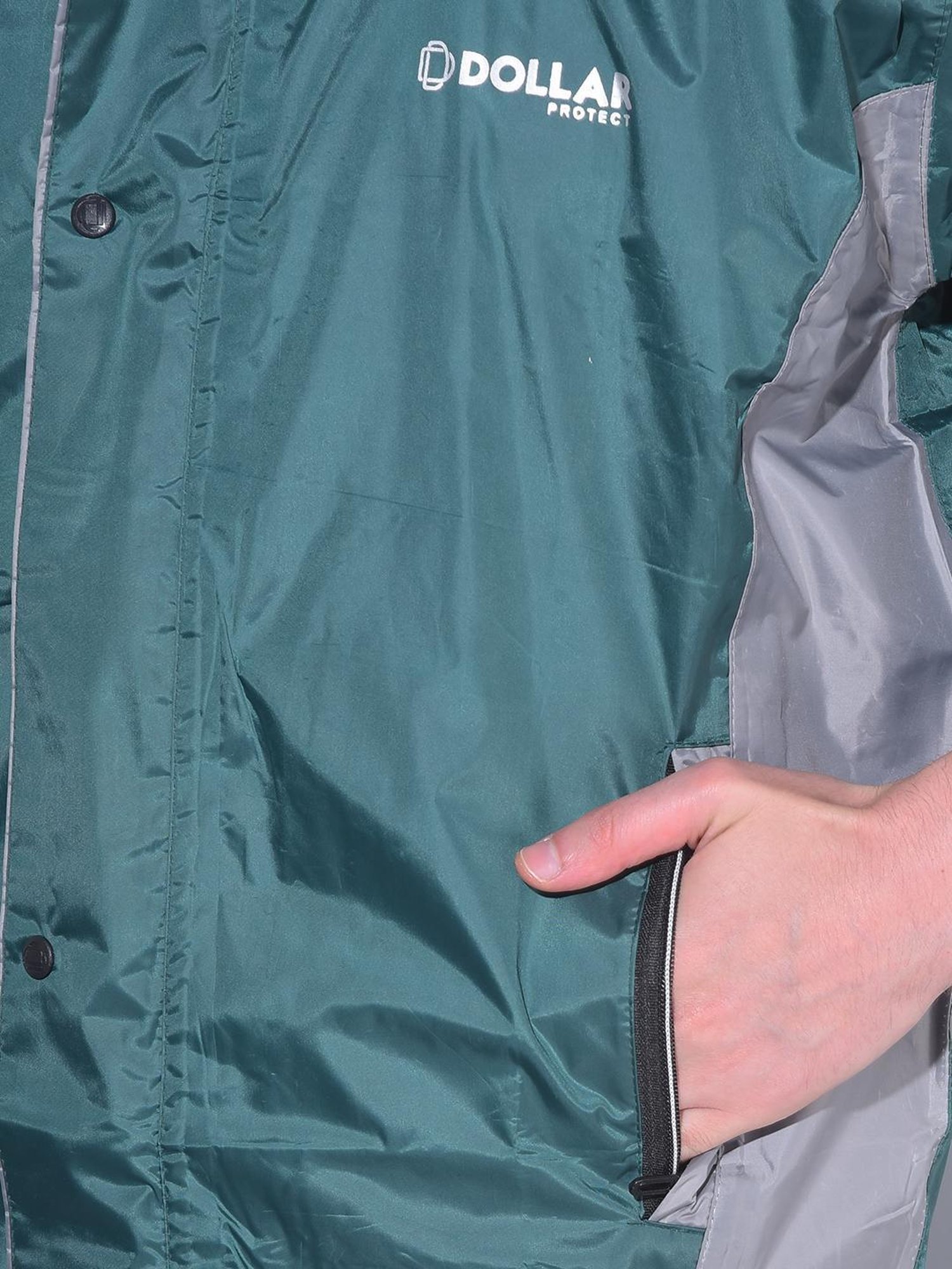 Dollar Green Regular Fit Colour Block Raincoat Set