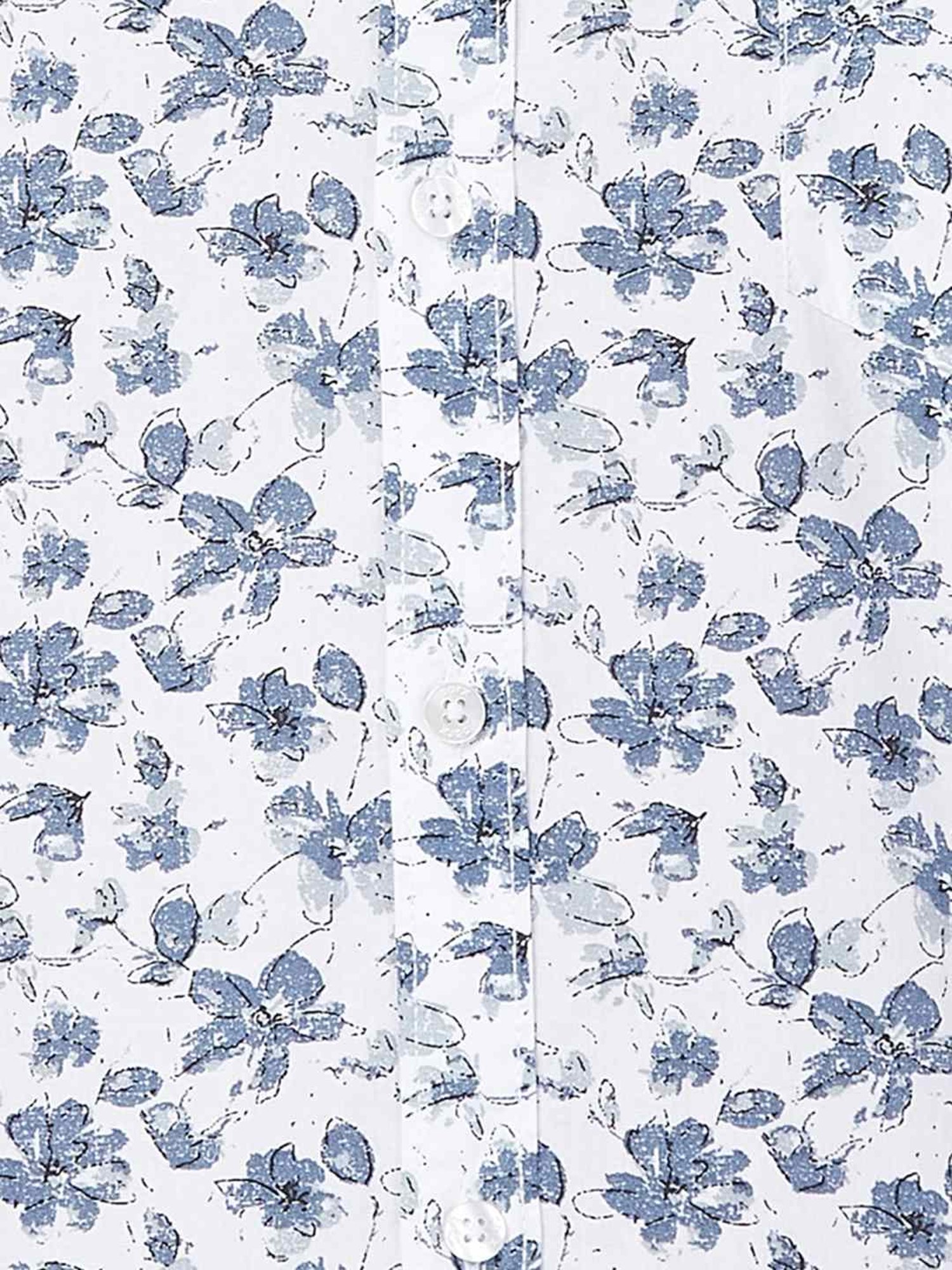 Parx White Cotton Slim Fit Printed Shirt