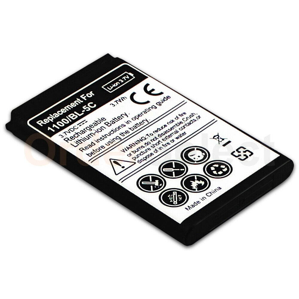 Generic 3.7v 1020mah BL-5C Battery for Nokia 1101 1110 1112 1200 N 91 70 72 6822