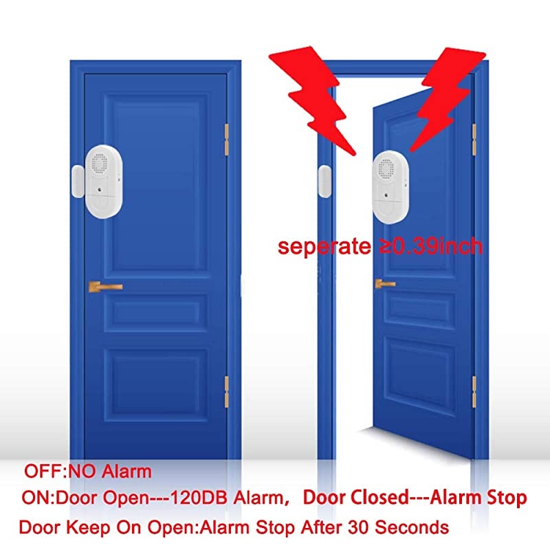 Window Alarm 120DB Pool Alarm for s Magnet Sensor Home Security Burglar Alarm for s and Windows