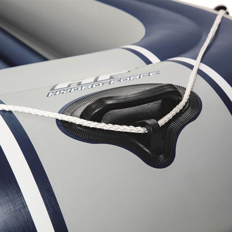 Bestway 61064E Hydro Force Treck X1 Inflatable 2 Person Water Fishing River Raft Boat Tube with Oarlocks and Carry Handles, Navy Blue