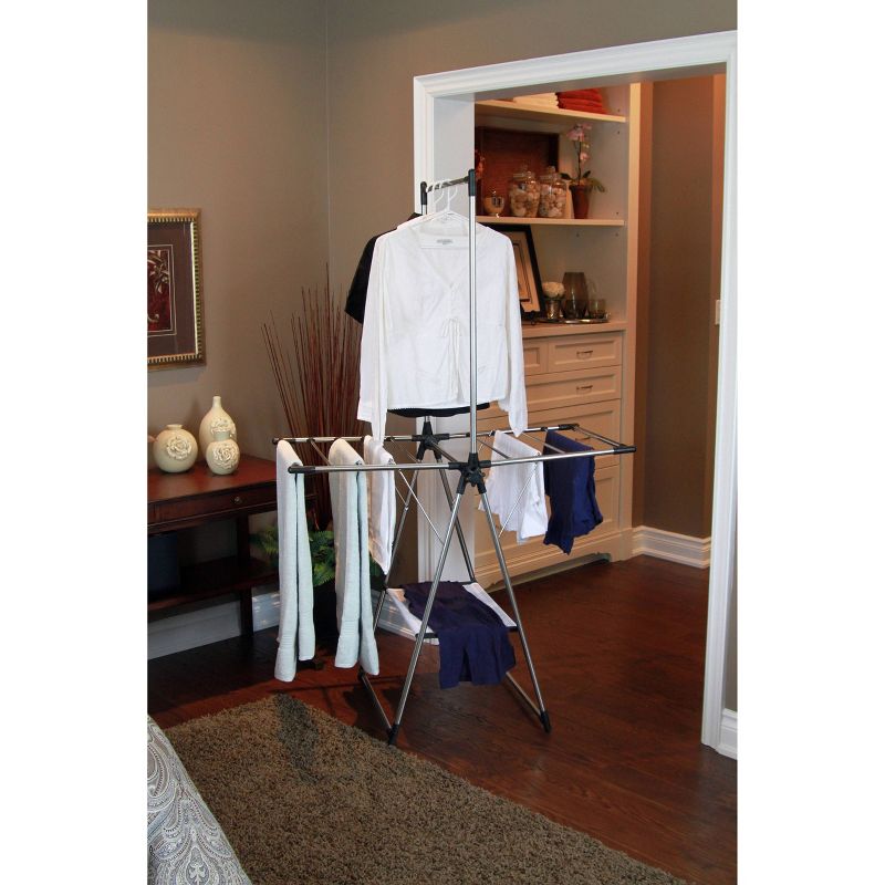 Sunbeam Bamboo and Stainless Steel  Foldable Drying Rack