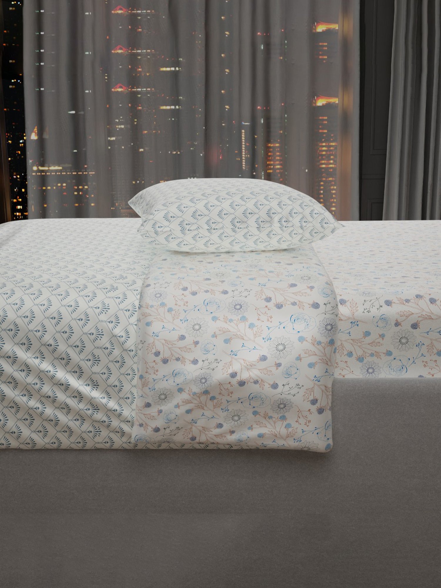 Stoa Paris Elegance Off White Polyester 300 TC Single Comforter