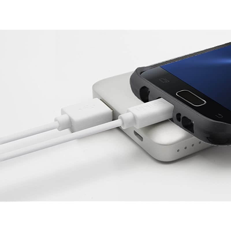 MIXIT Micro USB Cable for Samsung Phones White 4 Feet