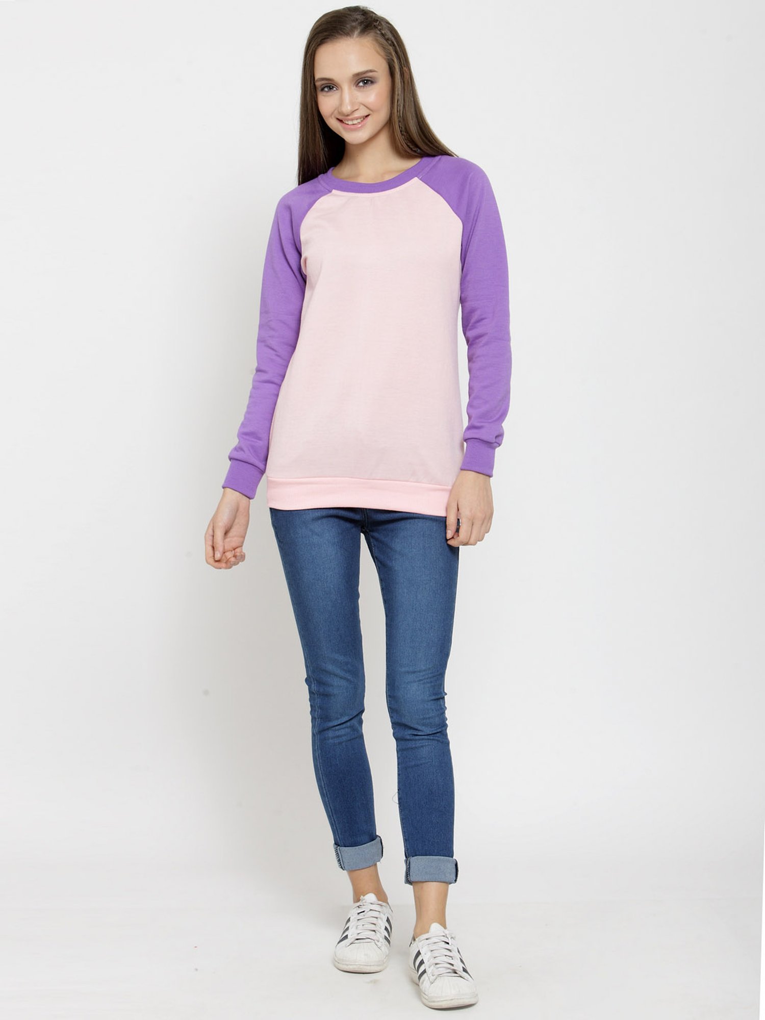 Belle Fille Pink Full Sleeves Sweatshirt