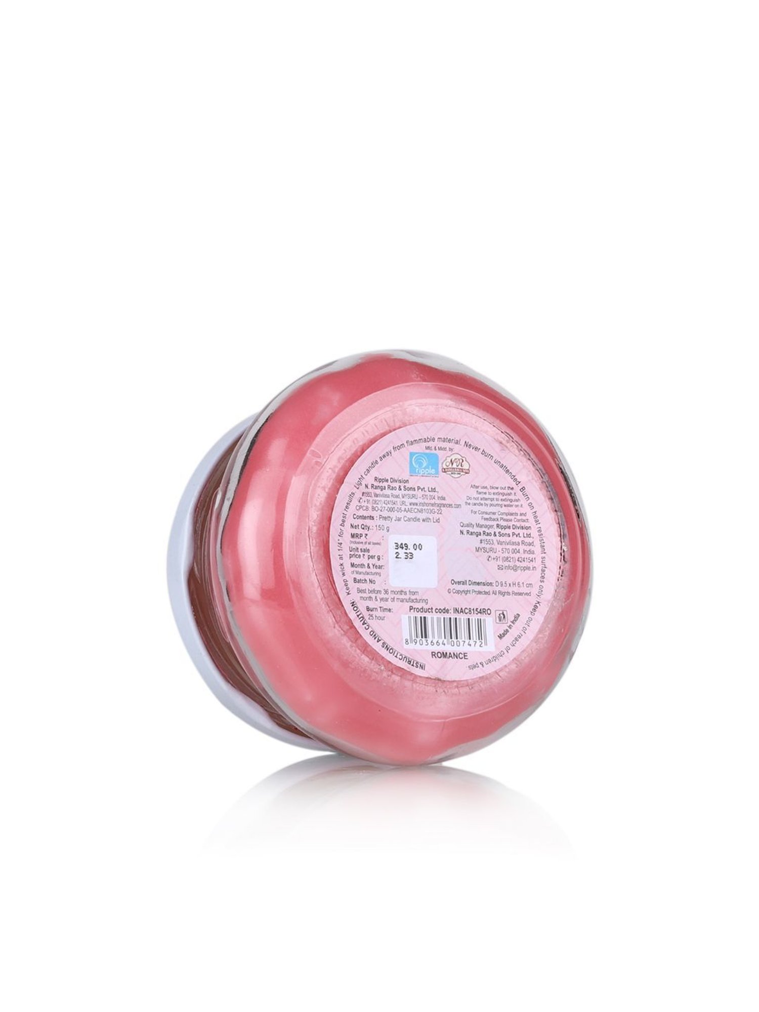 IRIS Pink Romance Pretty Jar Scented Candles