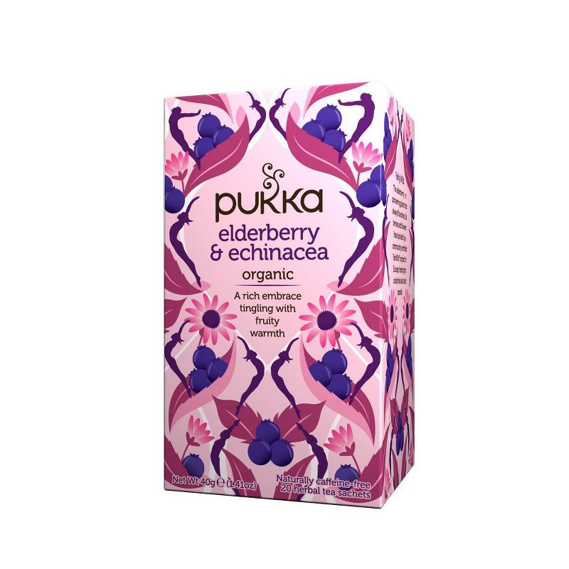 Pukka Elderberry & Echinacea Tea Bags - 20ct