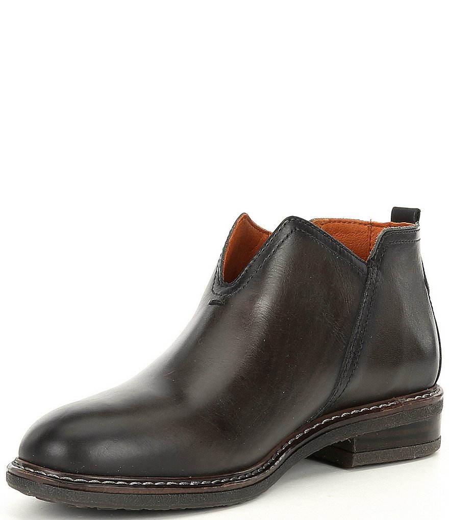 Pikolinos Aldaya Side Zip Leather Block Heel Booties