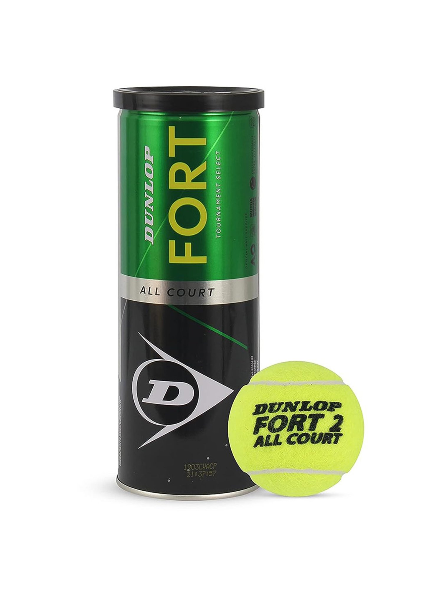 Dunlop All Court Tennis Ball (Lime) Size - 6.86 cm
