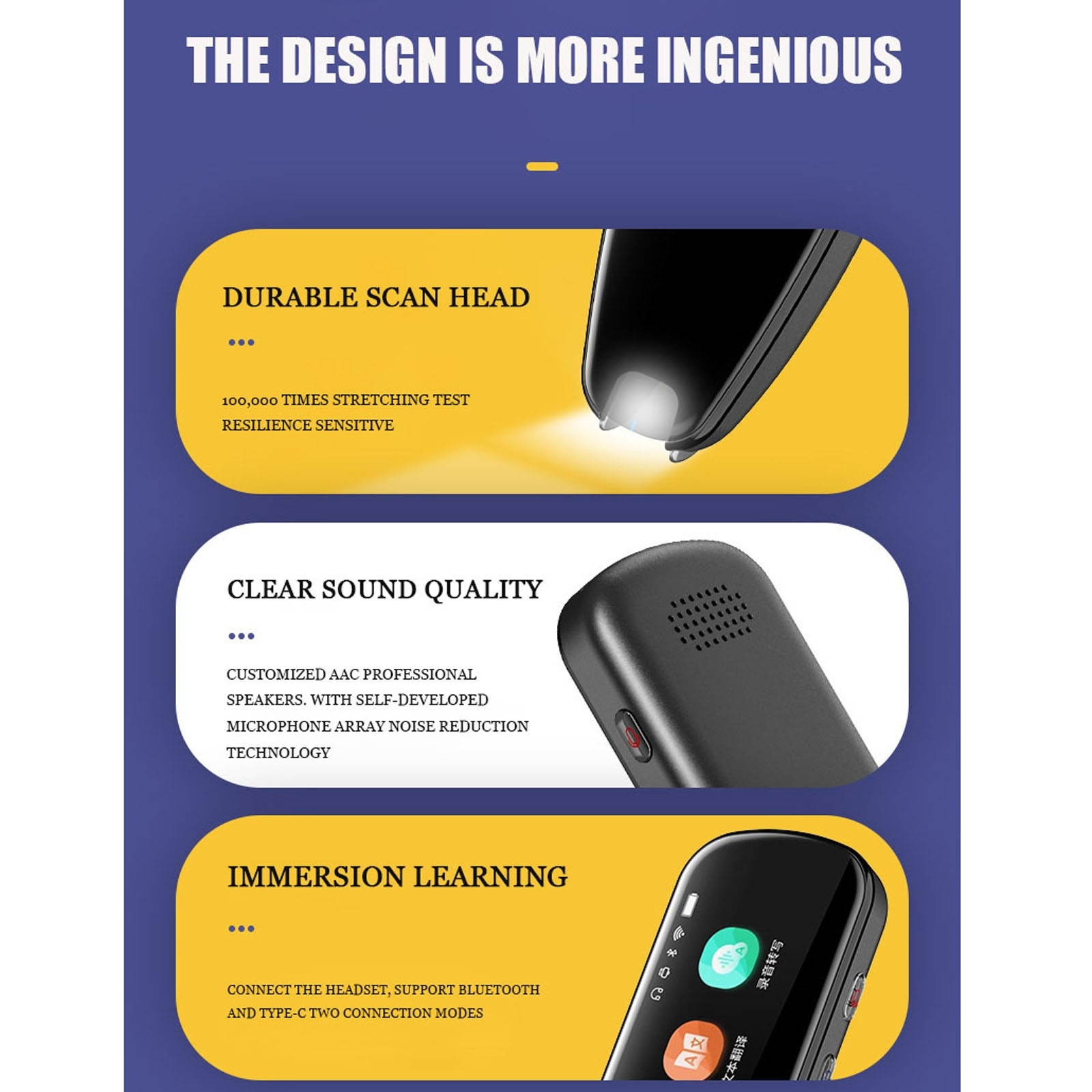 U100 Wifi Scan Translation Learning Dictionary Pen, CN Version