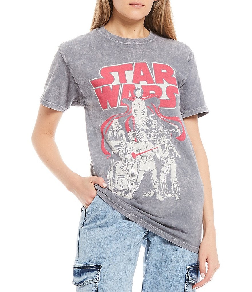 Junk Food Star Wars Short Sleeve Cropped Graphic Tee