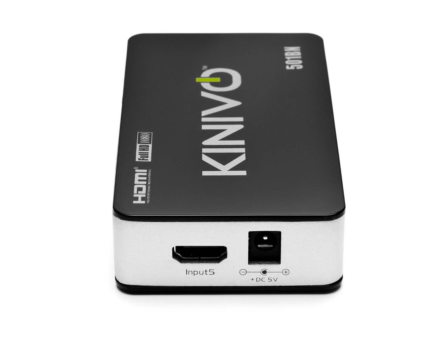Kinivo 501BN Premium 5 port High speed HDMI switch with IR wireless remote and AC Power adapter - supports 3D, 1080p