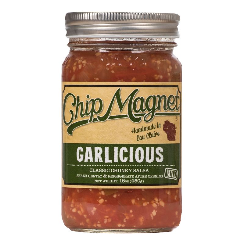 Chip Magnet Garlicious Salsa - 16oz Jar