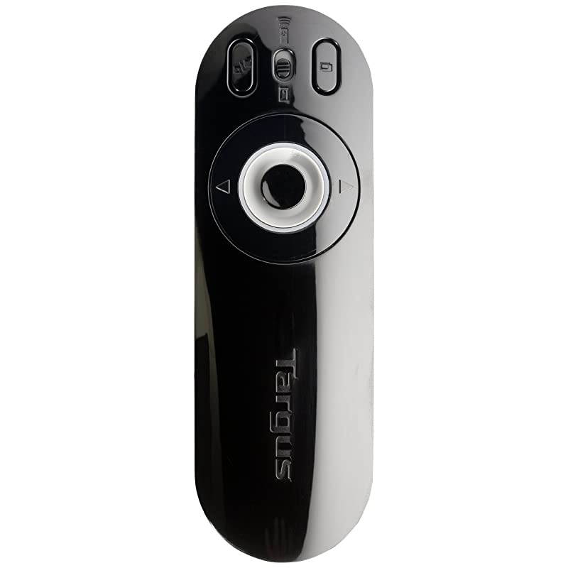 Wireless USB Multimedia Presentation Remote with Laser Pointer Bluetooth Control Simple Control for Professional Presenter Black with Gray AMP09US